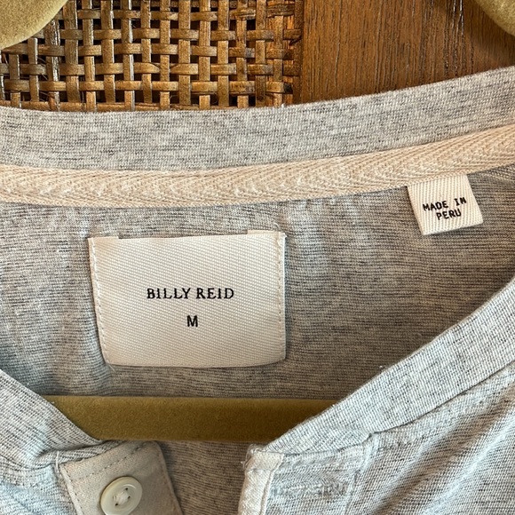 Billy Reid Gray Henley Mens M - Picture 3 of 7